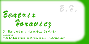 beatrix horovicz business card